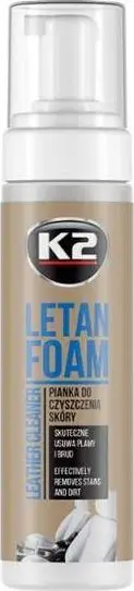 Shkumë pastrimi lëkure K2 Letan Foam, 200ml, pastrim i thellë, bezhë