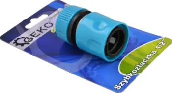 Lidhës i shpejtë për zorrë Geko, 1/2", plastik, blu