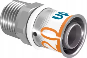 Adapter tubash Valsir Male Thread, 20mm, r3/4, çelik inox