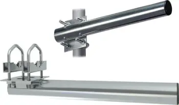 Mbajtës antene Straight Balcony Mount, 30 cm, me U-bolts, metalik