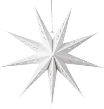 Stoli dekorative Krishtlindjesh Saska Garden Christmas Star, për pemë dhe dritare, shumëngjyrëshe