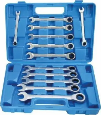 Set çelësa kombinim me racë Asta Tools, 12 copë, 8-19 mm, përfundim me shkëlqim