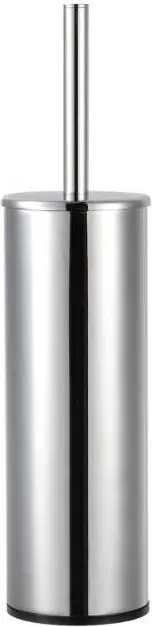 Furçë tualeti me bazë Free Standing, metal inox, përfundim krom, argjendtë