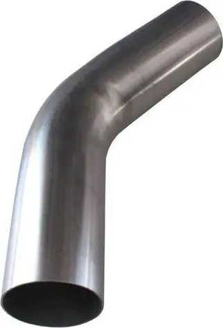 Gyp këndor inox për shkarkim, 45°, 76mm, 40cm, argjendtë