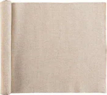Rrip tavoline Douceur D Intérieur TESSI, 35 x 140 cm, jute dhe polikotoni, gri