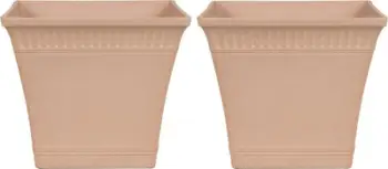 Set vazo lulesh PSATHA Stone, 41 cm, 2 copë, rozë