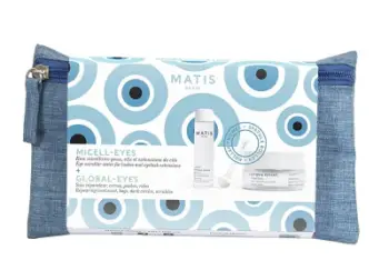 Set për sy Matis Paris Réponse Regard Krem për sy 15 ml + Pastrues 30 ml + Masazhues për sy + Çantë kozmetike