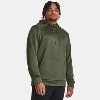 Bluzë me kapuç Under Armour Armour Fleece, për meshkuj, poliester, jeshile