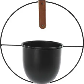 Vazo varese muri Home Styling Collection, metalike, diametër 13.5 cm, e zezë