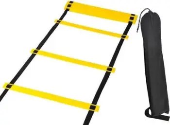 Shkallë trajnimi për fitnes Training Ladder, distancë e rregullueshme, portative, e verdhë