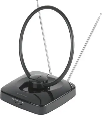 Antena e brendshme Vivanco TVA 3040, aktive DVB T T2, me filtër LTE, e zezë