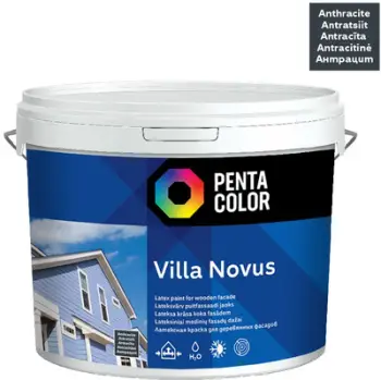 Bojë fasade Pentacolor Villa Novus, 3L, për brendësi dhe fasada, antracit