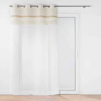 Kortinë Fringed Eyelet Sheer, 140x240cm, poliester, ngjyrë natyrale