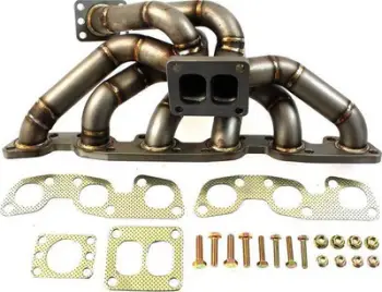 Kolektor shkarkimi TurboWorks Nissan RB26 EXTREME, T4 twin scroll, dalje wastegate 36 mm, çelik inox
