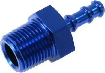 Nipel alumini TurboWorks 3/8"-18NPT, për tub 8mm, metalik