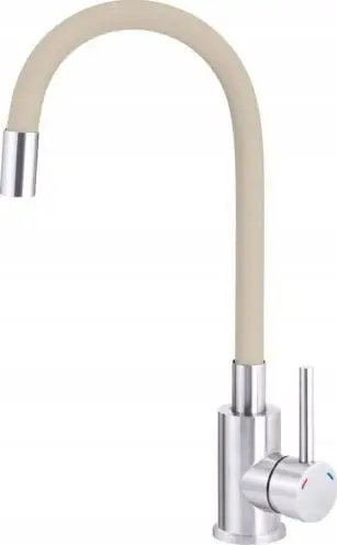Rubinet kuzhine me grykë të lakuar, me aerator, krom