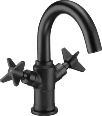 Rubinet lavamani Deante Washbasin, bronz, përfundim nero mat, dy doreza