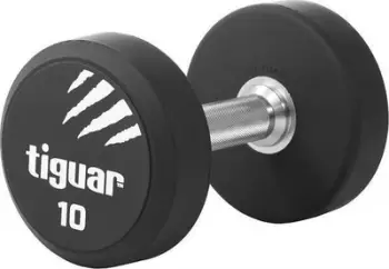 Hantel Tiguar TI-WHPU0100, 10kg, veshje gome PU, i zi