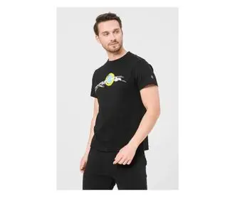 Bluzë me mëngë të shkurtra PEGAS, motiv biçiklete, XXL, e zezë
