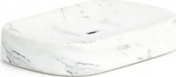 Pjatë sapuni Zeller Present Marble, qeramike, dizajn mermeri, gri