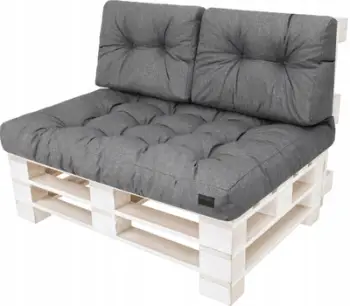 Jastëkë për mobilje paletash HOBBYGARDEN LEO, set 120x80cm, 3 copë, antracit