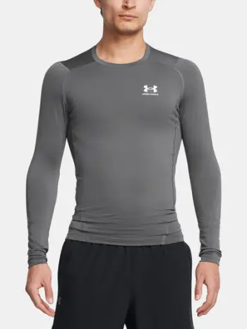 Bluze sportive Under Armour HeatGear, me mëngë të gjata, material i lehtë, e zezë