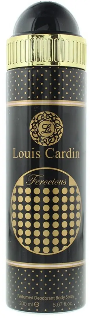 Deodorant sprej Louis Cardin Ferocious, për gra, 200ml, i zi