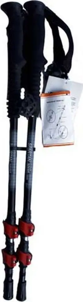 Shkopinj trekking Spartan Pro, alumini, anti-shok, të zinj