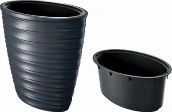 Vazo lulesh Conforama Freze Flowerpot, ovale 74L, plastike, antracit