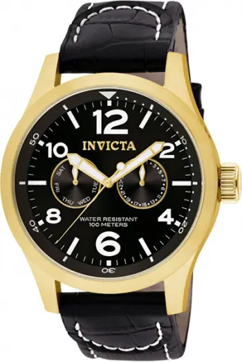 Orë dore për meshkuj Invicta I-Force Quartz 10491, e zezë