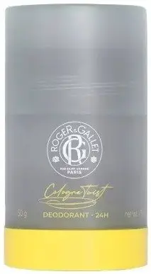 Deodorant stik Roger Gallet Cologne Twist, 50g, 24 orë, gri e verdhë