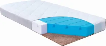 Dyshek për fëmijë Baby Matex Colorado, bërthamë kokosi, 70x140 cm, i bardhë