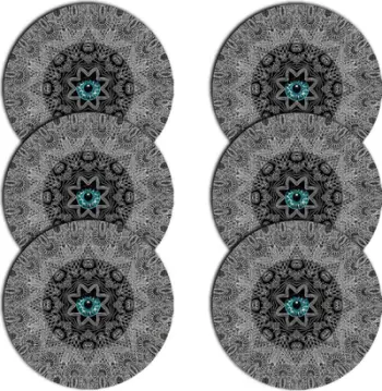 Nape tavoline të rrumbullakëta Bertoni Look EE108, set 6 copë, 33cm, shumëngjyrëshe