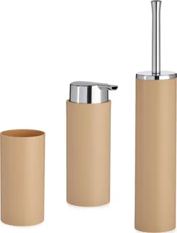 Set banjoje 3 pjesë, plastikë, kafe