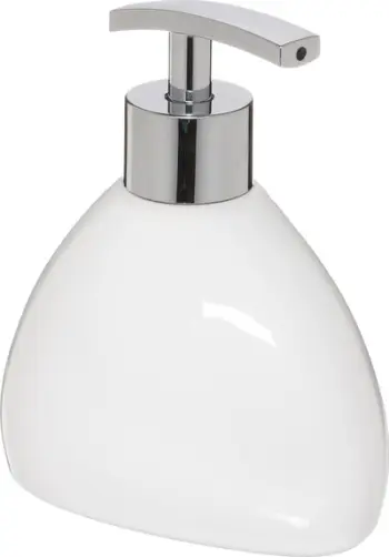 Dispenser sapuni E3 01816, montim muri, plastikë, i bardhë