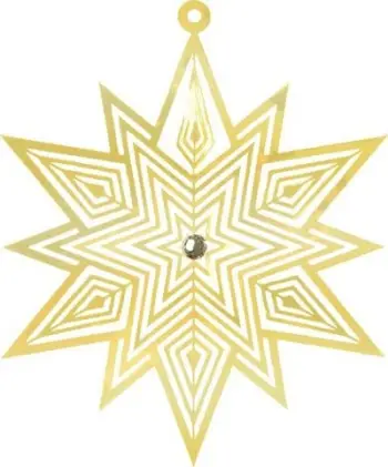 Ornament Krishtlindjesh Star Trading 1804B-14, llamarinë, 11cm, ngjyrë ari