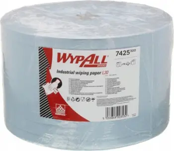Letër fshirëse Kimberly Clark Wypall L40 7425, rrotë e madhe, blu