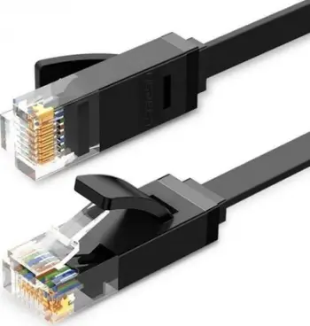 Kabllo rrjeti Ugreen Flat, RJ45, Cat.6, UTP, 10 m, e zezë