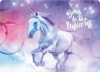 Nënpjatë plastike UNICEF Laminated Placemat Unicorn 15, motiv unikorn, e shumëngjyrshme
