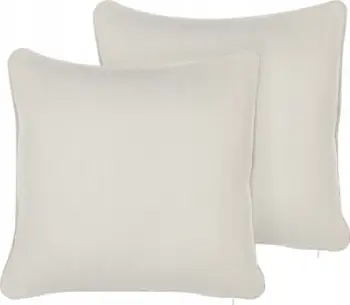 Set jastëkësh dekorativë Beliani HELIOTROPE, 45 x 45 cm, set 2 copë, të bardhë