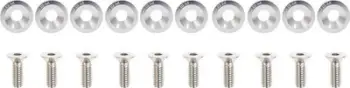 Set vida universale MTuning_F JDM, M6 6mm, 10 copë, ngjyrë argjendi