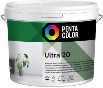 Bojë murale Pentacolor Ultra 20 Emulsion, 10L, e bardhë
