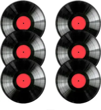 Set nënpjata tryeze Bertoni Round Vinyl, 6 copë, 33 cm, shumëngjyrëshe