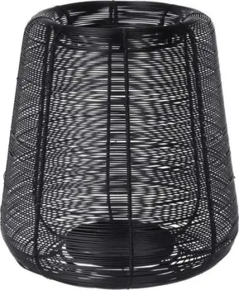 Mbajtëse dekorative për qiri Lantern, metal, 29 cm, e zezë