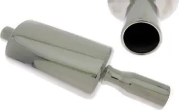 Tub fundor TurboWorks D End Muffler, hyrje 76mm, dalje 63.5mm, çelik inox