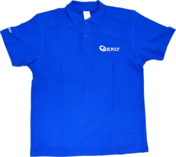 Bluzë polo Geko, pambuk 100%, mëngë të shkurtra, blu royal, M