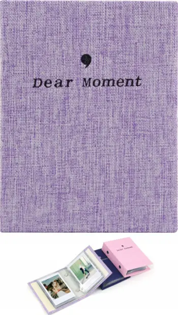 Album fotografik Dear Moment Mini, 36 foto, për Instax Mini, ngjyrë vjollcë