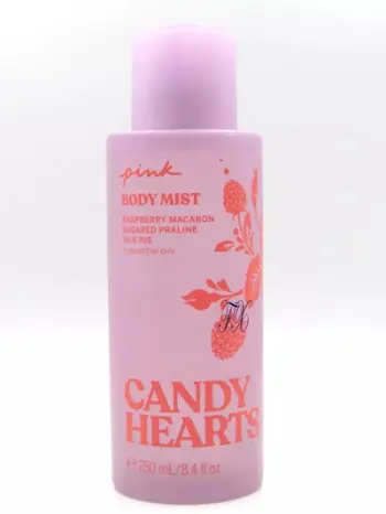 Spraj trupi Victoria’s Secret PINK Candy Hearts, 250ml, aromë manaferrash, rozë pastel