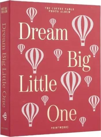Album fotografish Printworks Dream Big Little One, për bebe, kapak pëlhure, rozë