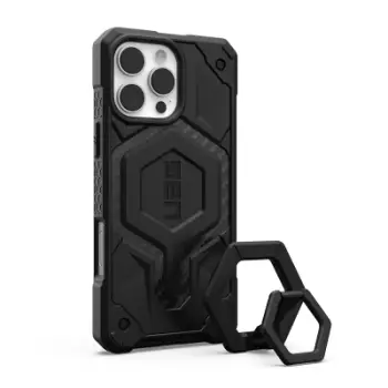 Kllëf UAG Monarch Pro MagSafe për iPhone 16 Pro Max, me ring stand, karbon i zi